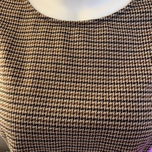 🎀🤎 Vince Camuto Houndstooth Sweater Blouse - Picture 2 of 4